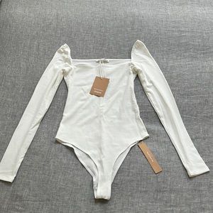 Reformation Gaia Bodysuit White Size XS NWT